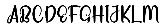 Aninditha Font UPPERCASE