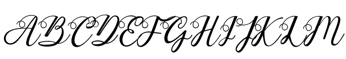 Anjelina Modern Calligraphy Font UPPERCASE