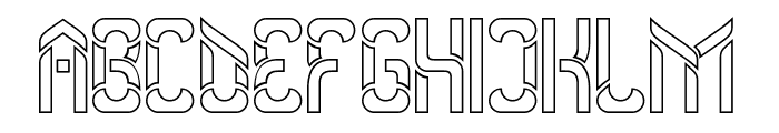 Another Version-Hollow Font UPPERCASE