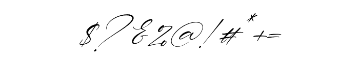 Anthoni Sifnature Italic Font OTHER CHARS