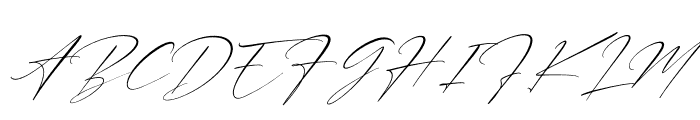 Anthoni Sifnature Italic Font UPPERCASE