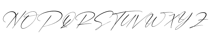 Anthoni Sifnature Italic Font UPPERCASE
