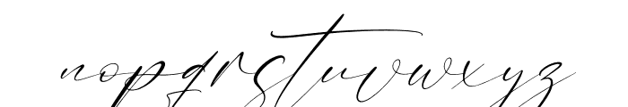 Anthoni Sifnature Italic Font LOWERCASE