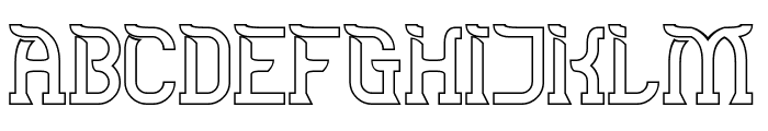 Anti Gravity-Hollow Font UPPERCASE