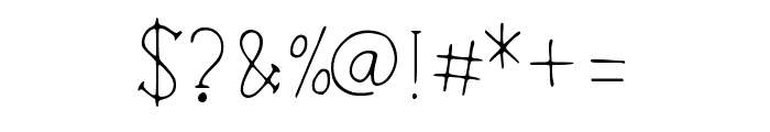 Antique Handwriting Regular Font OTHER CHARS