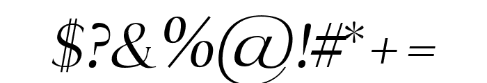 Antique Regular Italic Font OTHER CHARS
