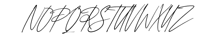 Anxiety Signature Slant Font UPPERCASE