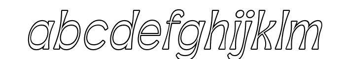 Apagah Reverse Italic Outline Font LOWERCASE