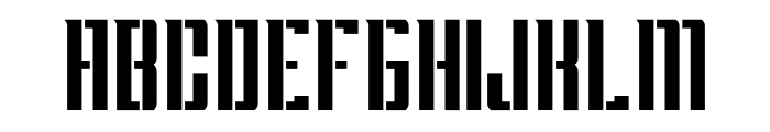 Apocalypse Stencil Font UPPERCASE