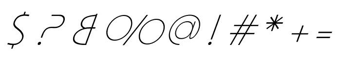 Apocalypto ExtraLight Italic Font OTHER CHARS