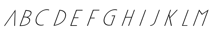 Apocalypto ExtraLight Italic Font LOWERCASE