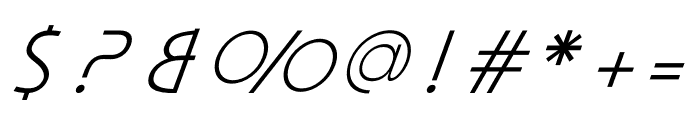 Apocalypto Light Italic Font OTHER CHARS