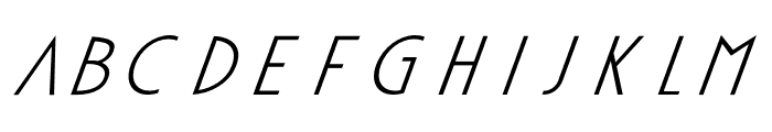 Apocalypto Light Italic Font LOWERCASE