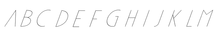 Apocalypto Thin Italic Font UPPERCASE