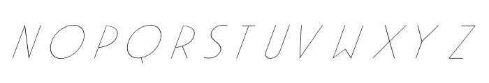 Apocalypto Thin Italic Font UPPERCASE
