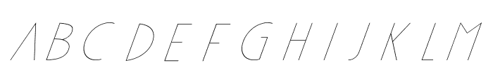 Apocalypto Thin Italic Font LOWERCASE