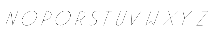 Apocalypto Thin Italic Font LOWERCASE