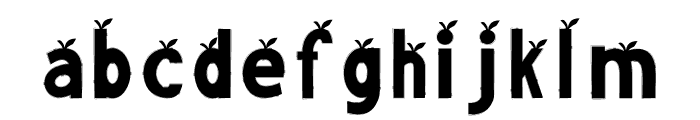 Apple Alphabet Font LOWERCASE