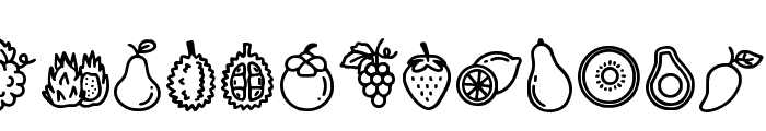 Apple Fruit Illustratio Regular Font UPPERCASE