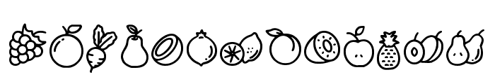 Apple Fruit Illustratio Regular Font LOWERCASE