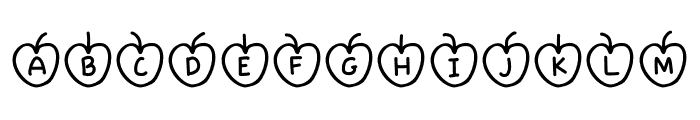 Apple fruit Font UPPERCASE