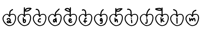 Apple fruit Font LOWERCASE