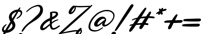 Aprilisa Italic Font OTHER CHARS