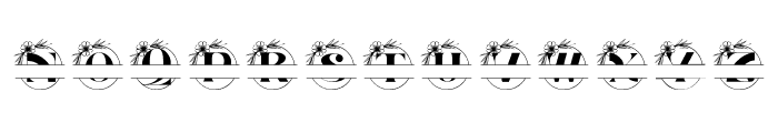 Arabesque Bloom Split Monogram Font LOWERCASE