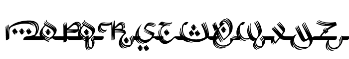 Arabic Script Rough Font UPPERCASE