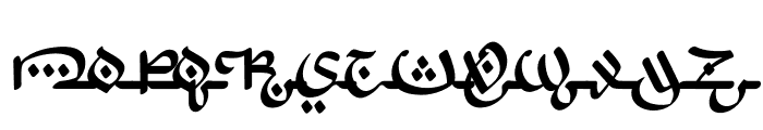 Arabic Script Font UPPERCASE