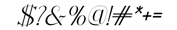 Arameza-Italic Font OTHER CHARS