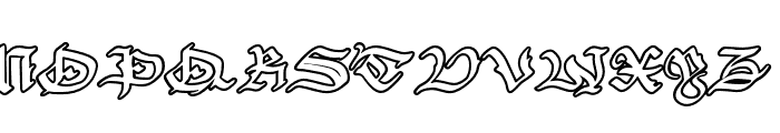 Archdale Blackletter Outline Font UPPERCASE