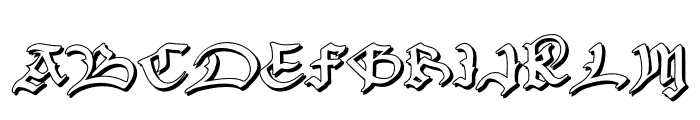 Archdale Blackletter Shadow Font UPPERCASE