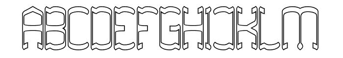 Archery Range-Hollow Font UPPERCASE