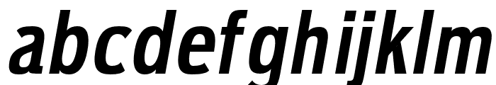 Ardent Sans Extra-Bold Italic Font LOWERCASE