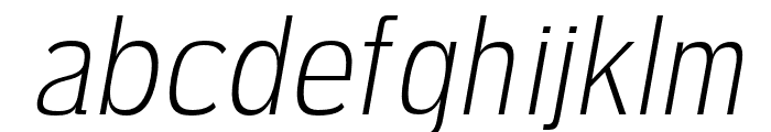 Ardent Sans Light Italic Font LOWERCASE