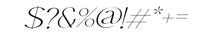 Aretha Bridge Italic Font OTHER CHARS
