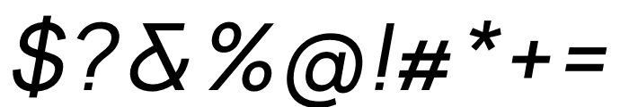 Argon - Oblique Font OTHER CHARS