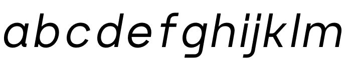 Argon - Oblique Font LOWERCASE