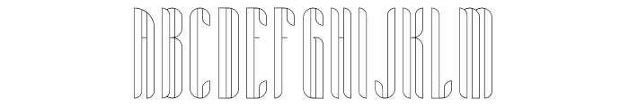 Aria Outline Font LOWERCASE