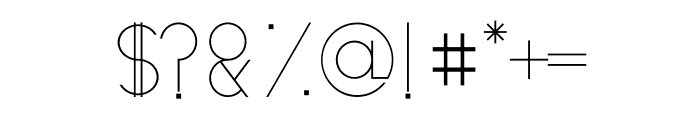 Ariesta Moon Serif Font OTHER CHARS