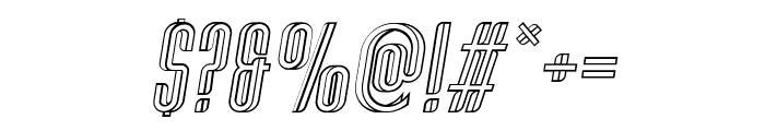 Aristeo Bold Italic Line Font OTHER CHARS