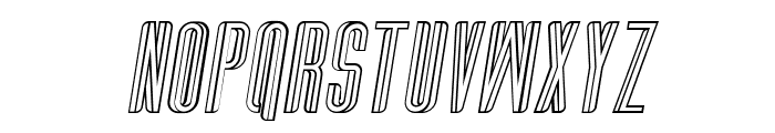 Aristeo Bold Italic Line Font UPPERCASE