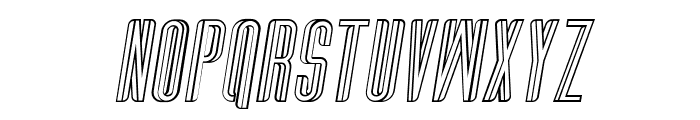 Aristeo Bold Italic Line Font LOWERCASE