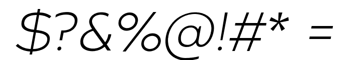 Arkibal Display-Light Italic Font OTHER CHARS