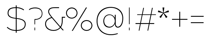 Arkibal Mono-Thin Font OTHER CHARS