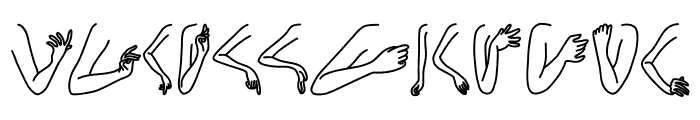 Arm Doodle Font UPPERCASE