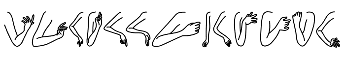 Arm Doodle Font LOWERCASE