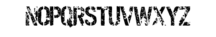 Army Stencil Distressed Regular Font UPPERCASE