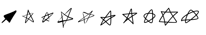 Arrow doodle Font OTHER CHARS